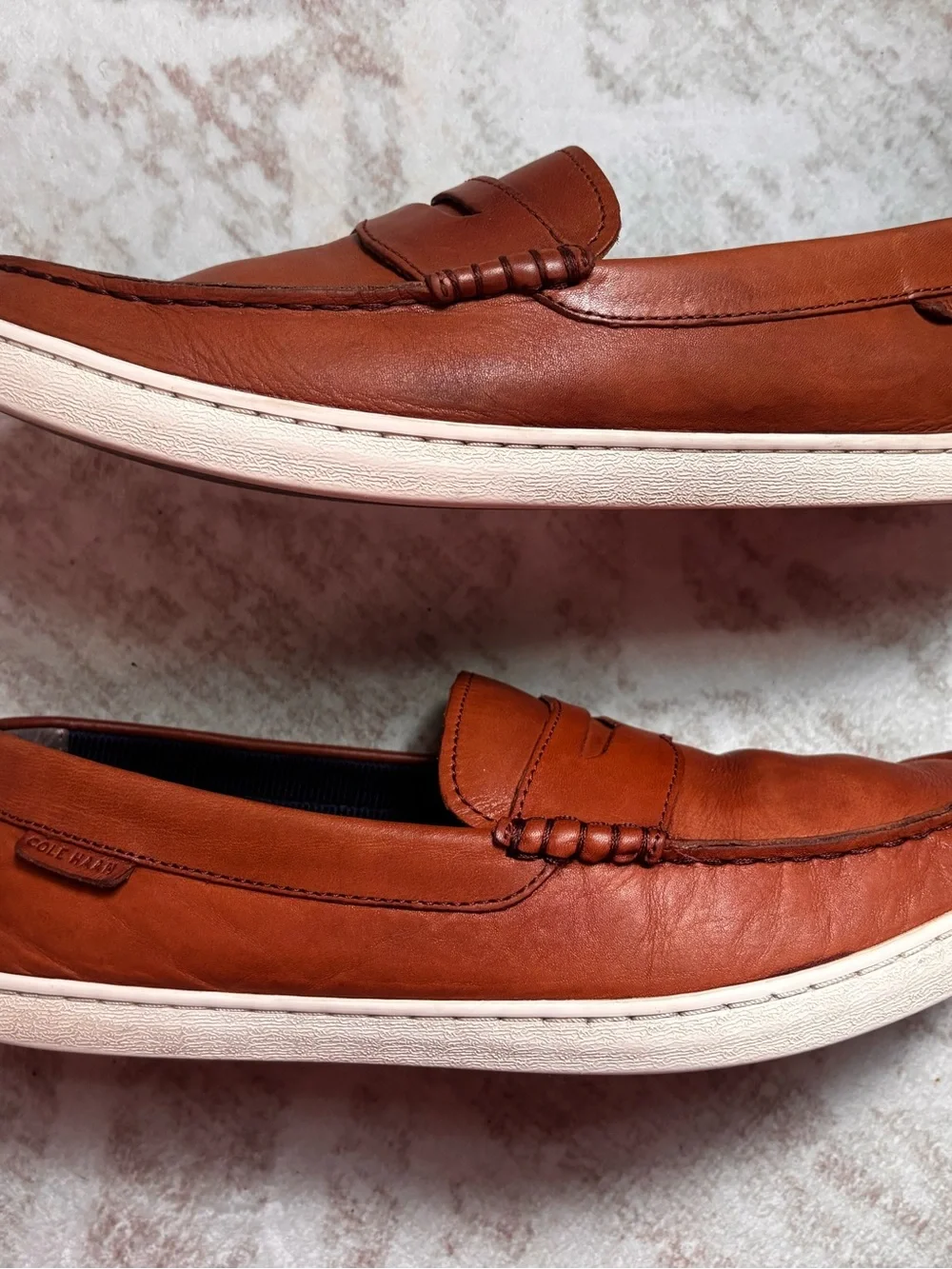 Classic Men’s Cole Haan Penny Loafers in Cognac Brown